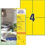 Label, 105x148 mm, colorful, AVERY ZWECKFORM, yellow, 400 label/pack
